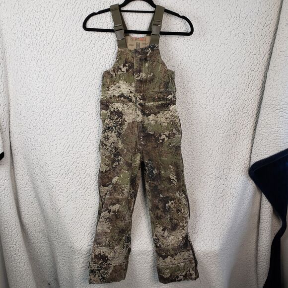 Redhead Silent-Hide Youth M Strata Camouflage Double Knee Insulated Bib Overalls - Picture 1 of 11